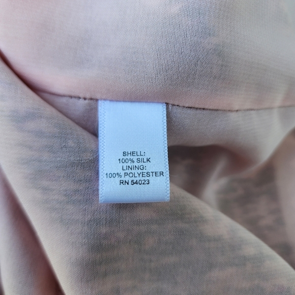 Banana Republic Pink Purple Abstract Print Silk Cap Sleeve Sheath Dress Size 4 - Picture 10 of 16